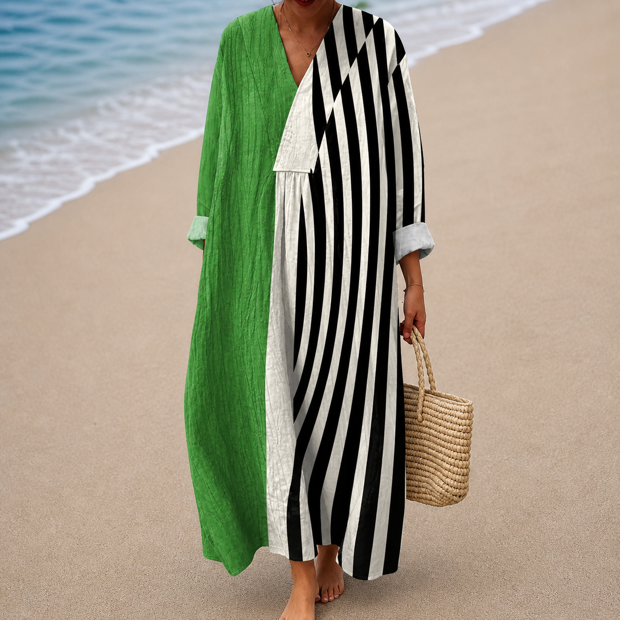 Grace – Monochrome Colour Block Dress