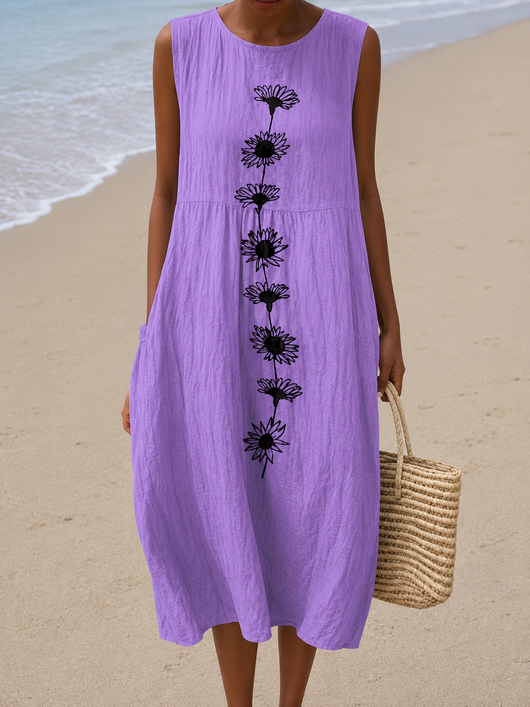Emma | Midi Dress Violet Bloom