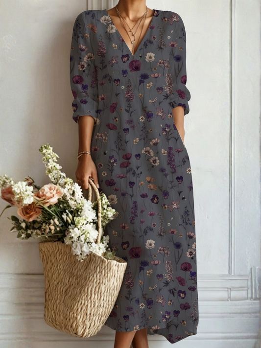 Noelia™ | Delicate Print Maxi Dress