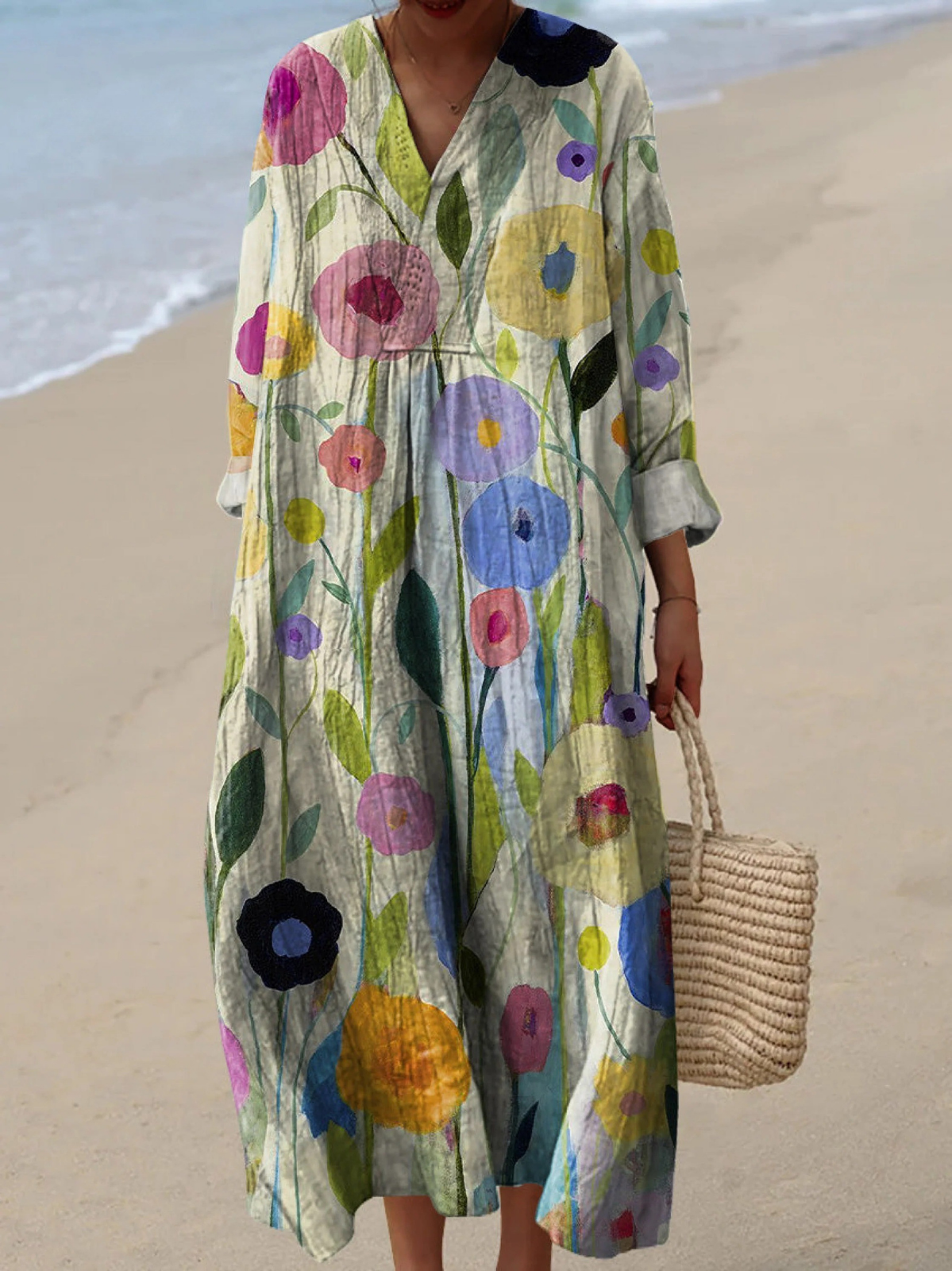 Elara | Breezy Summer Dress with Long Sleeves