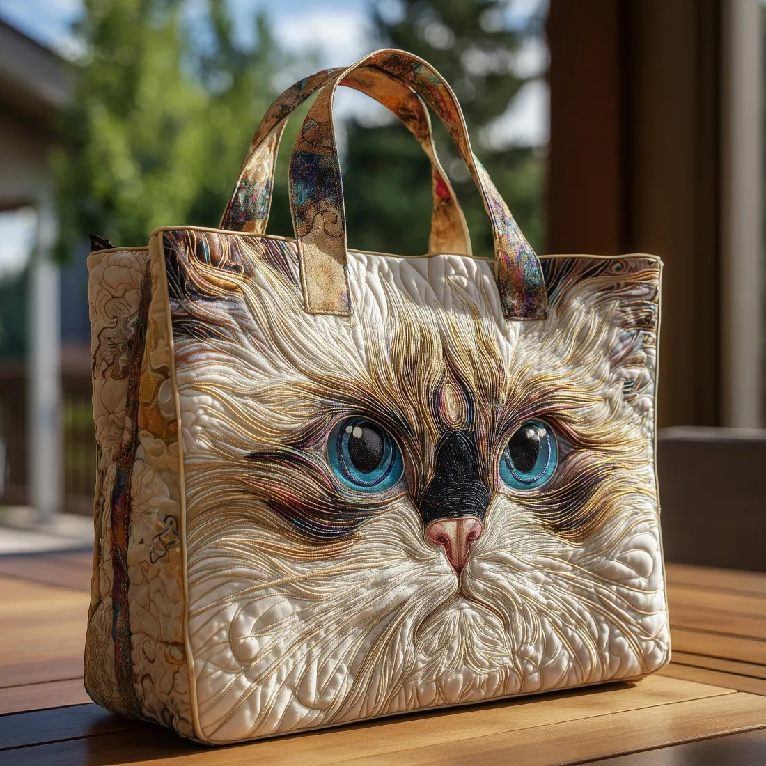 Sack Artisanal - White Cat with Blue Eyes