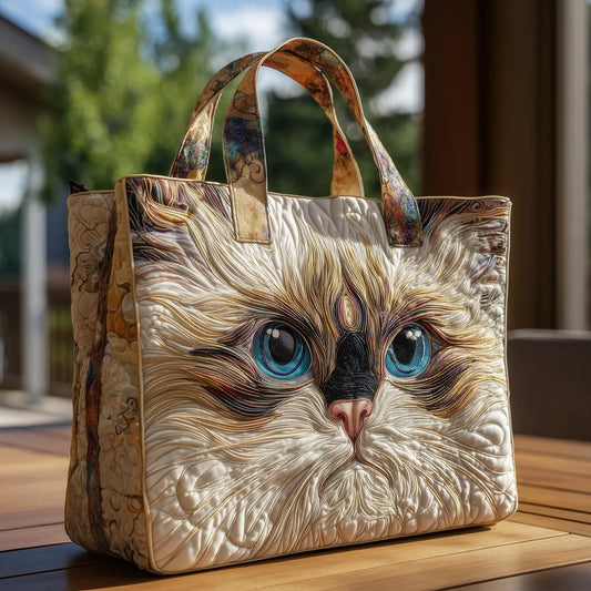 Sack Artisanal - White Cat with Blue Eyes