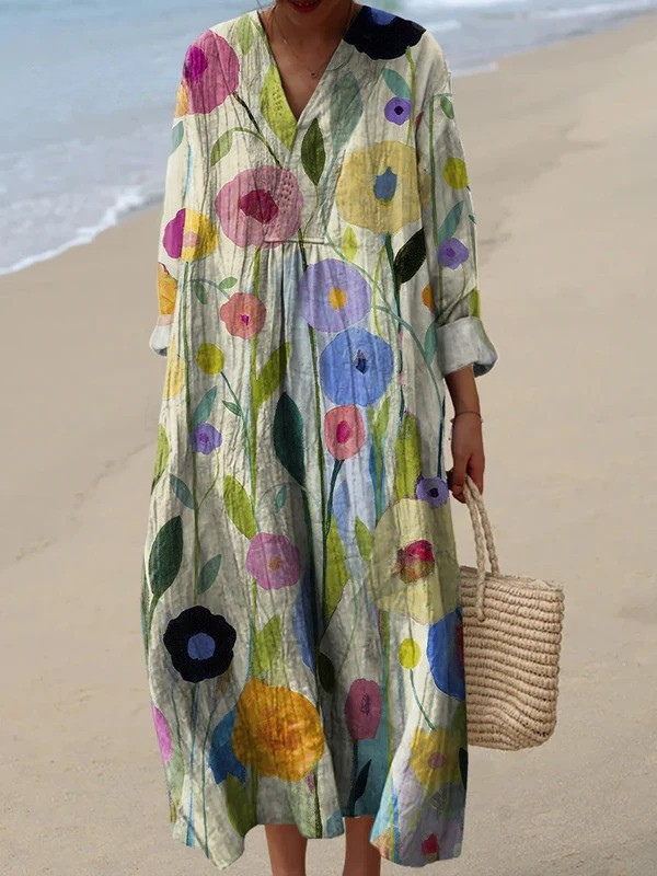 Elara | Breezy Summer Dress with Long Sleeves