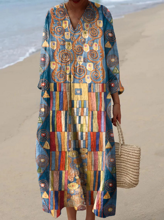 Calina | Breezy Summer Dress with Long Sleeves