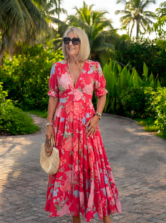 Miriam | Floral Dress with V-Neck