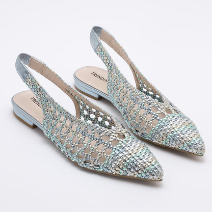 Irene™ Woven Slingback Flats Sandals
