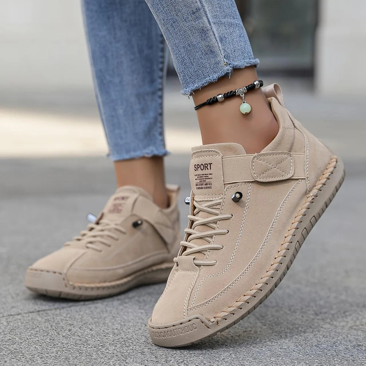 Victoria™ – Hand‑Stitched Leather Slip‑On Loafers
