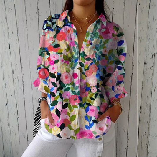 Amandine™ | Bloom Canvas Blouse